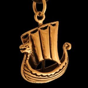 Viking Ship Pendant Bronze